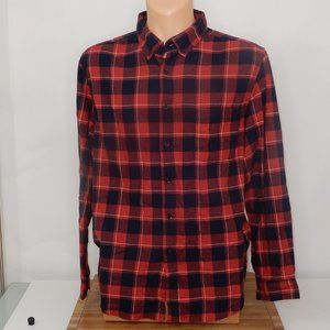 Goodfellow & Co Men's Button Front Shirt Red Black